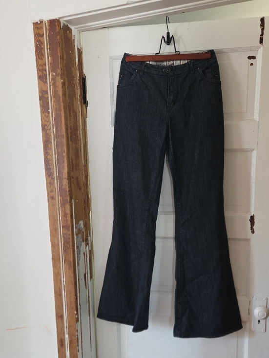Silver Jeans Denim - Silver Jeans Dark Indigo Wide Leg Flare Jeans